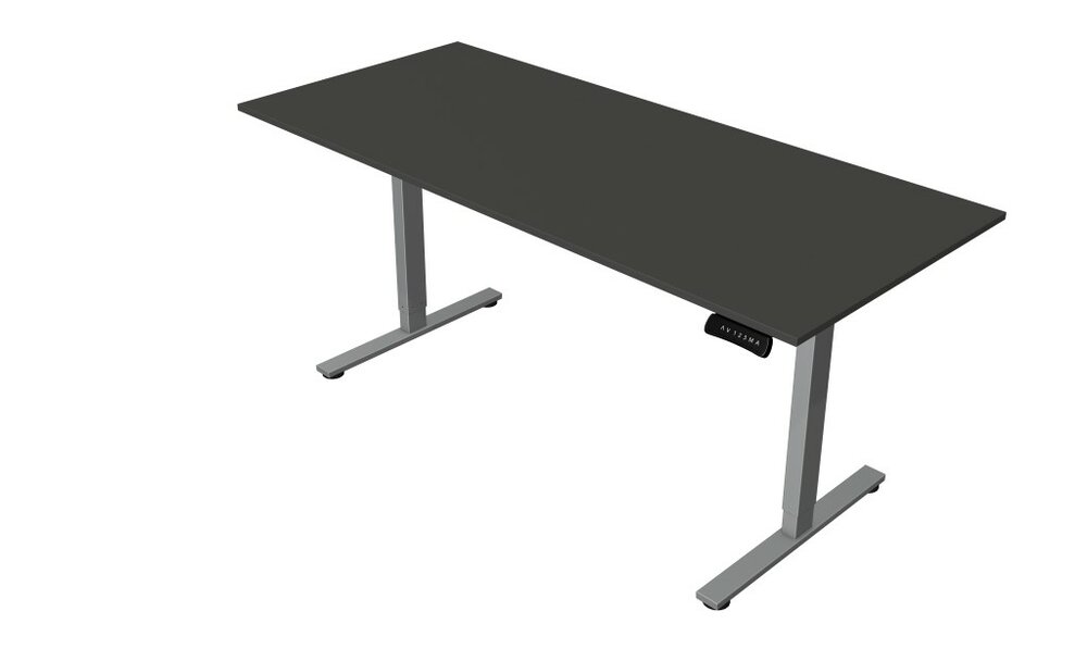 Antraciet zwart elektrisch zit-sta bureau Kerkmann Move New Base 180x80 cm