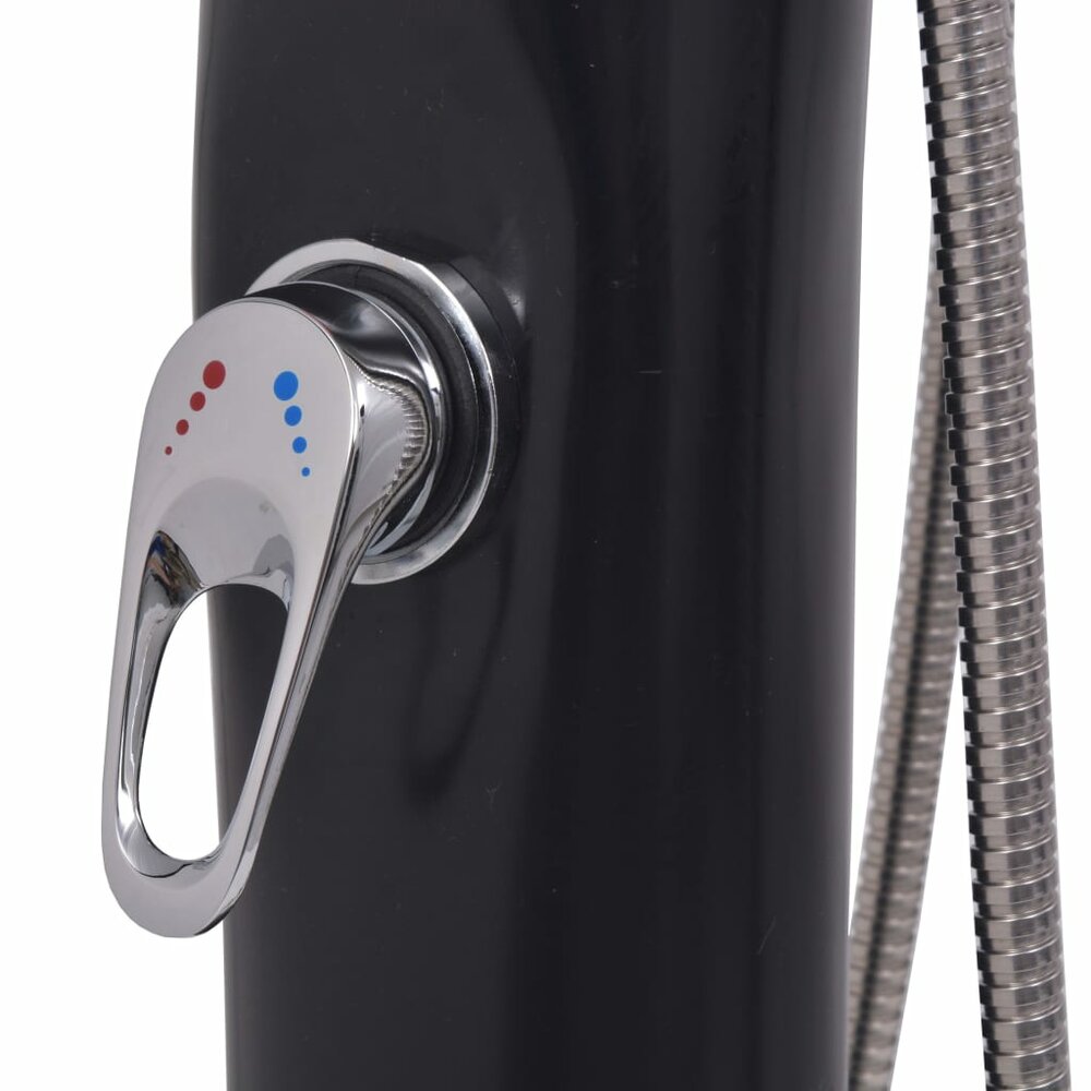 Solar douche 8 L PVC staal met zwart bediening