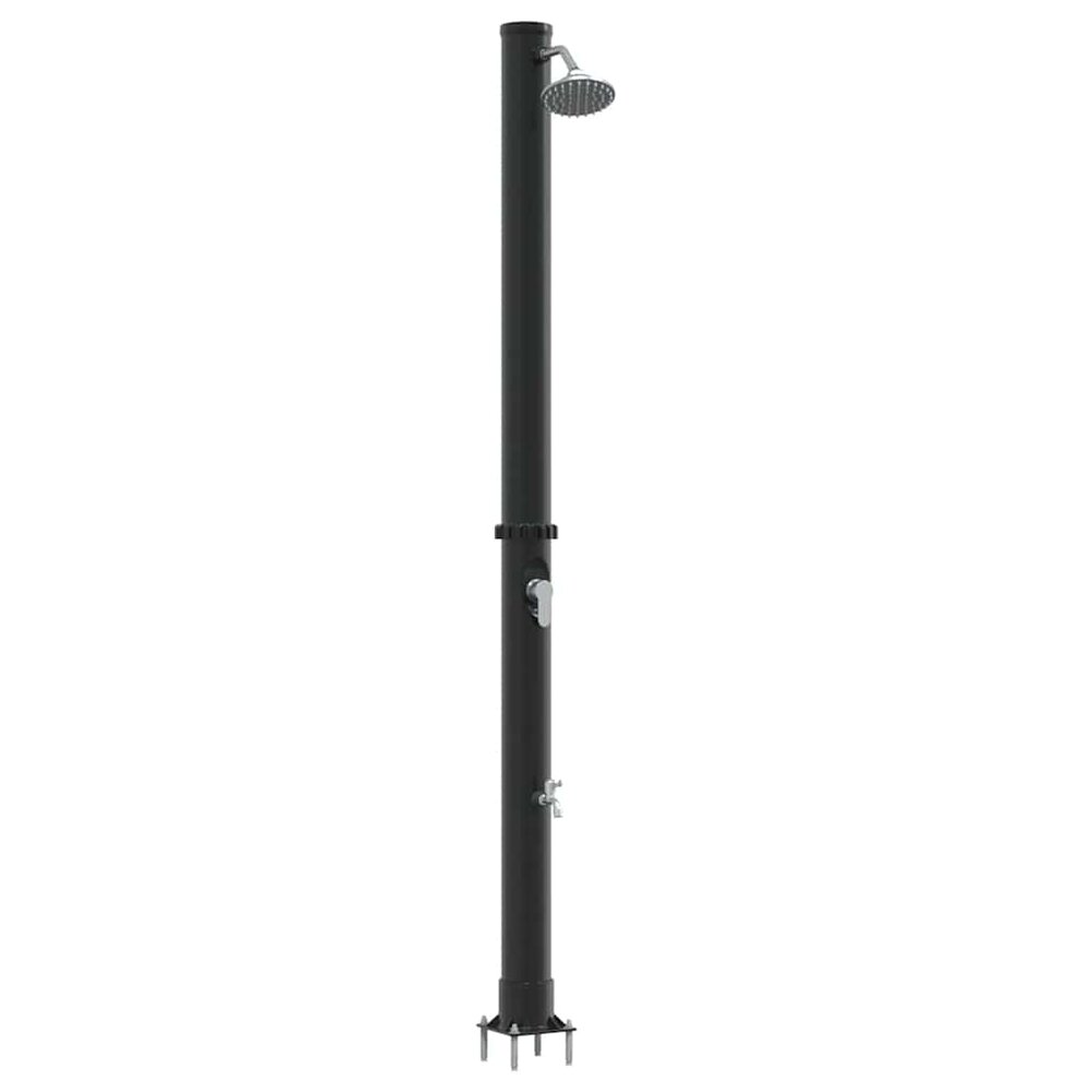 Tuindouche zonne-douche Zwart 217 cm PVC en Aluminium