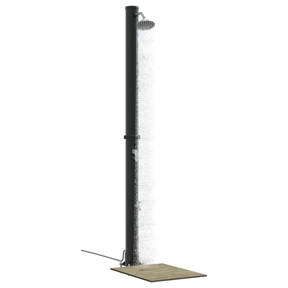 Tuindouche zonne-douche Zwart 217 cm PVC en Aluminium
