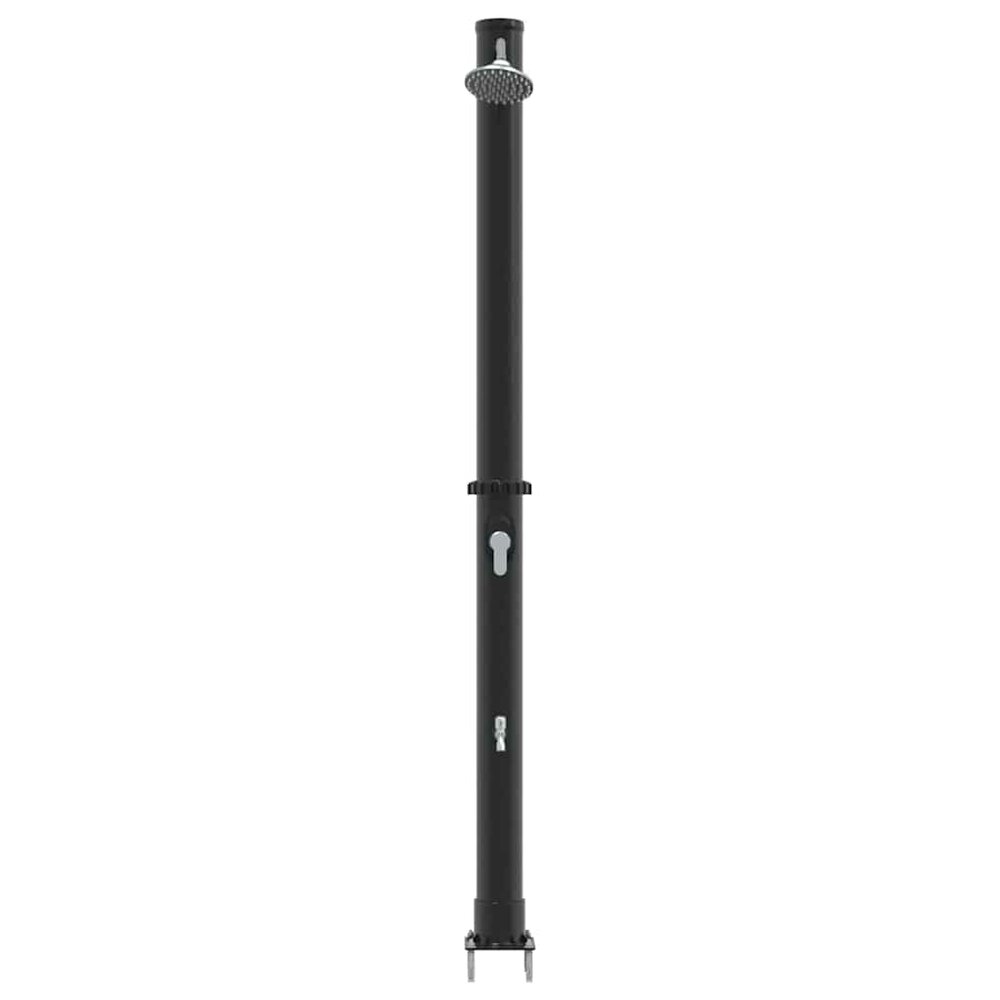 Tuindouche zonne-douche Zwart 217 cm PVC en Aluminium