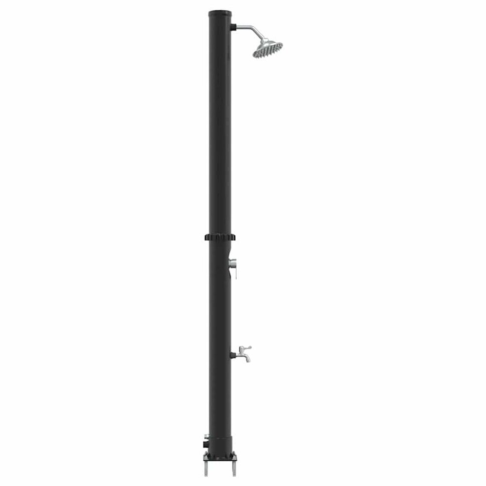 Tuindouche zonne-douche Zwart 217 cm PVC en Aluminium