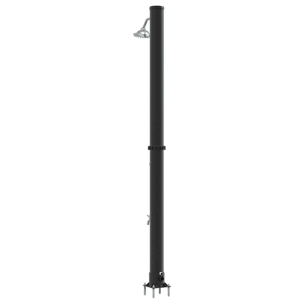 Tuindouche zonne-douche Zwart 217 cm PVC en Aluminium
