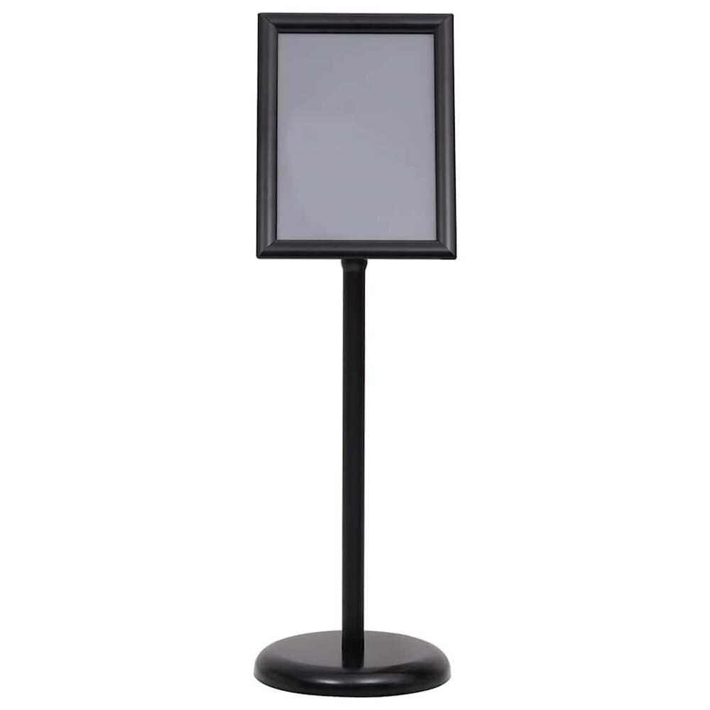 Posterstandaards set 2 stuks Zwart 32.7 x 24 x 108 cm Aluminium