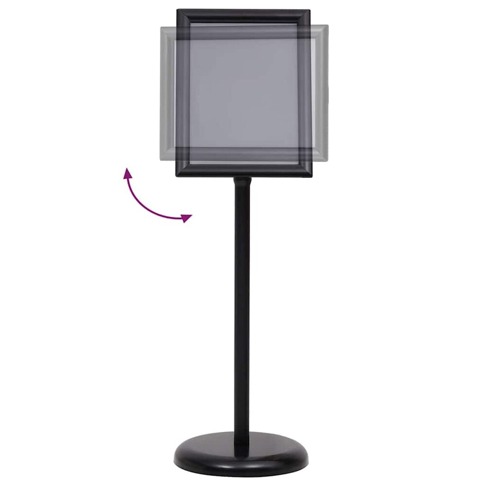 Posterstandaards set 2 stuks Zwart 32.7 x 24 x 108 cm Aluminium