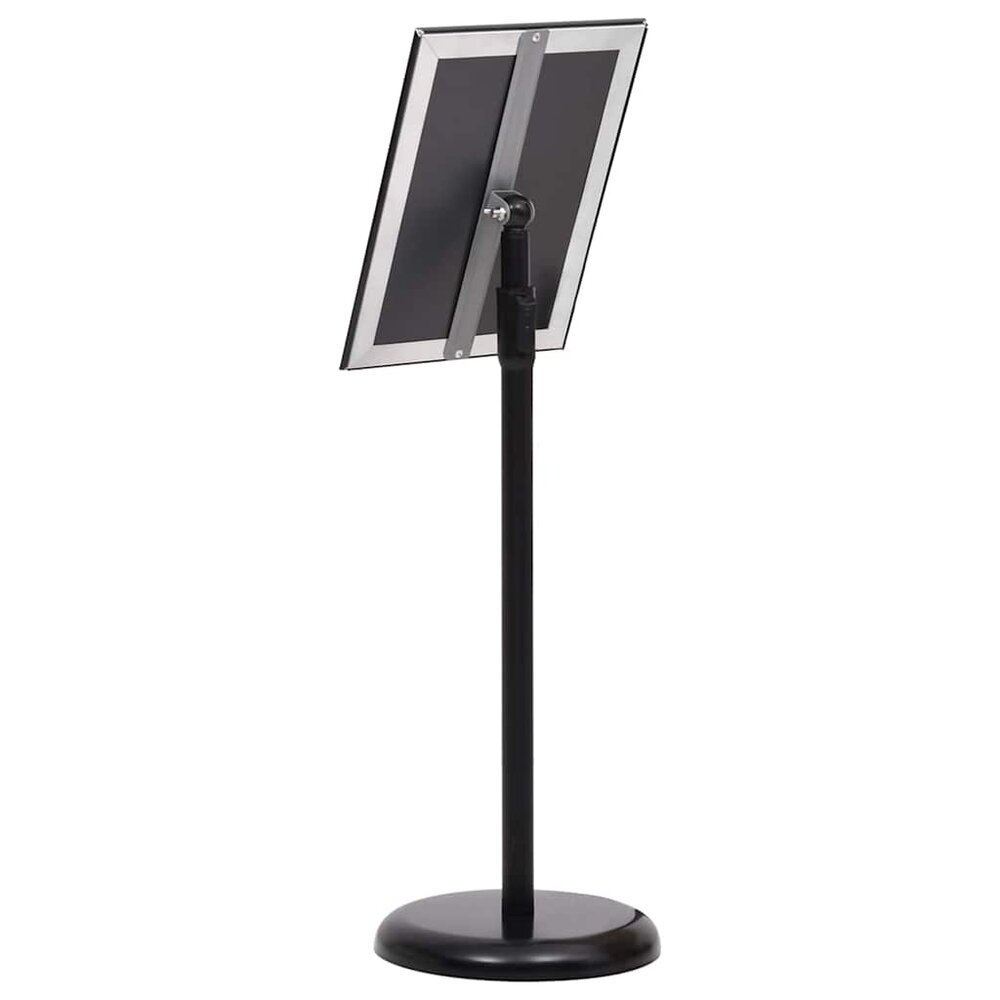 Posterstandaards set 2 stuks Zwart 32.7 x 24 x 108 cm Aluminium ahterzijde