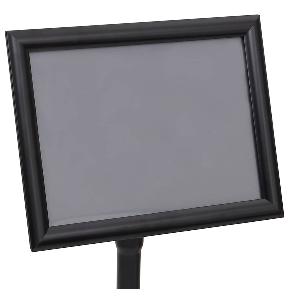 Posterstandaards set 2 stuks Zwart 32.7 x 24 x 108 cm Aluminium