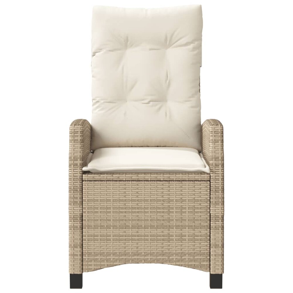 Bistroset Minga met kussens poly rattan beige - 3-delig