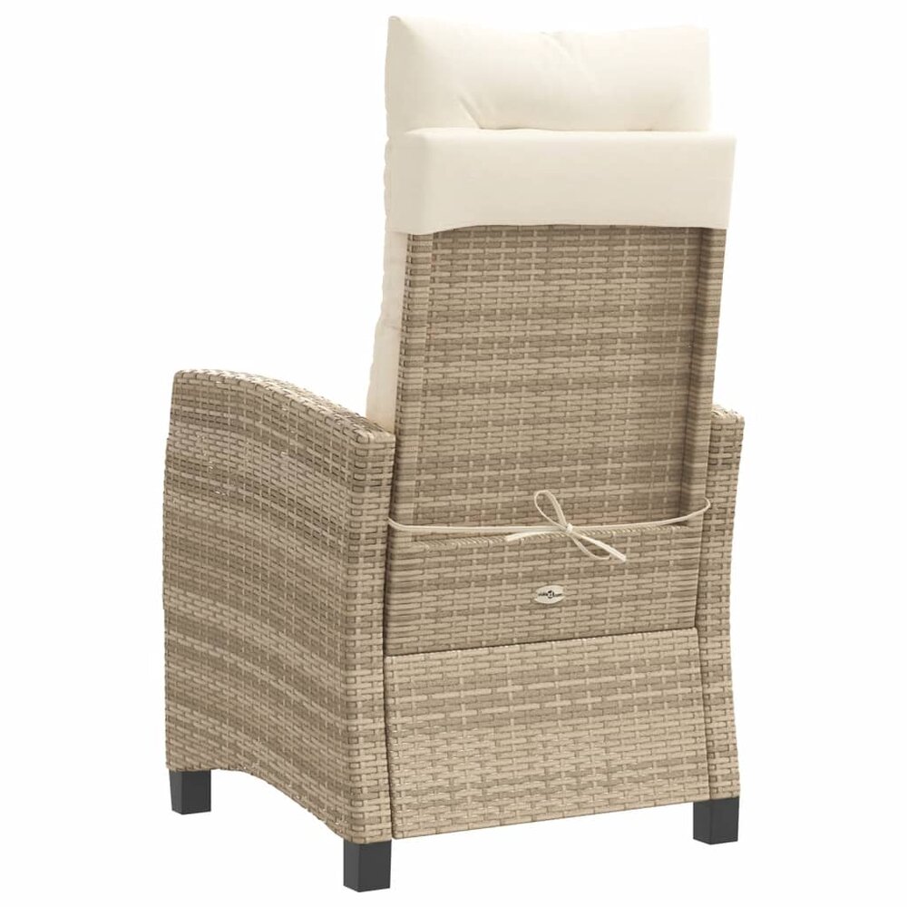 Bistroset Minga met kussens poly rattan beige - 3-delig