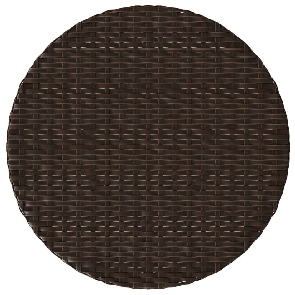 Bistroset Zizo met kussens poly rattan bruin - verstelbare rug