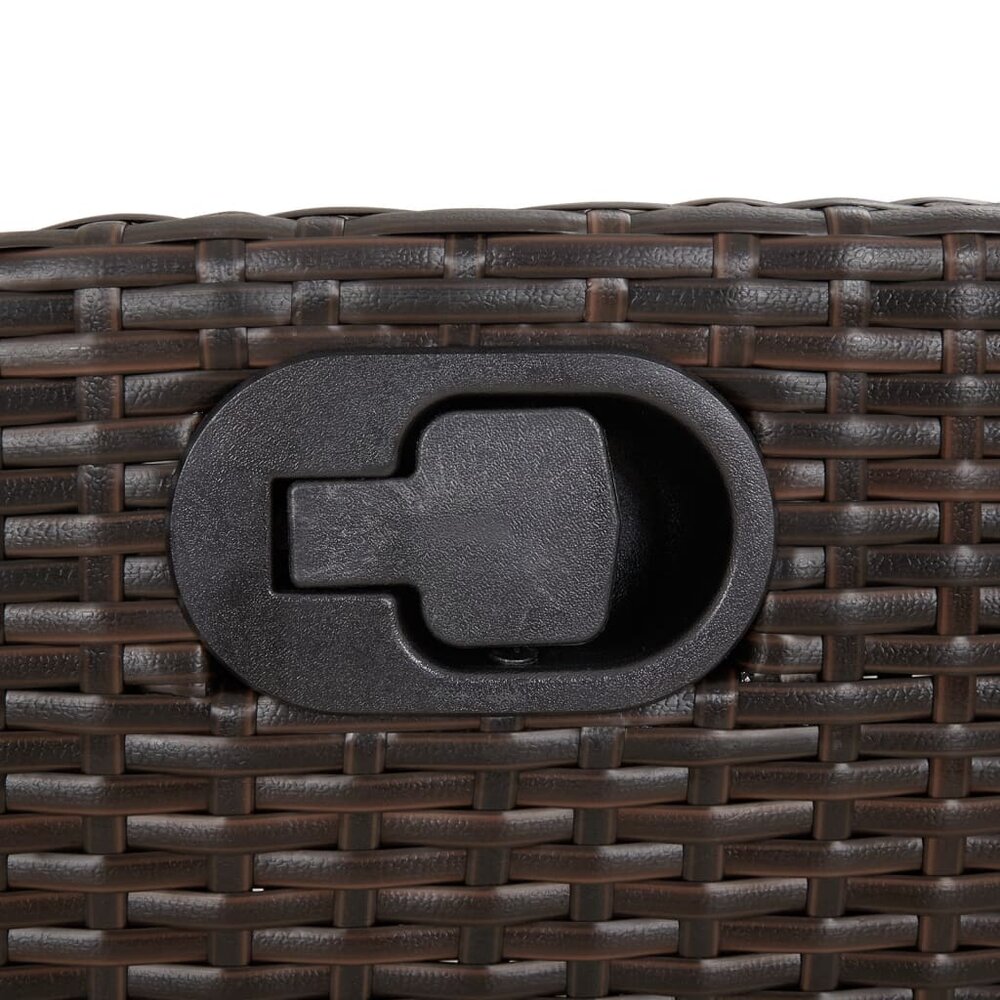 Bistroset Zizo met kussens poly rattan bruin - verstelbare rug
