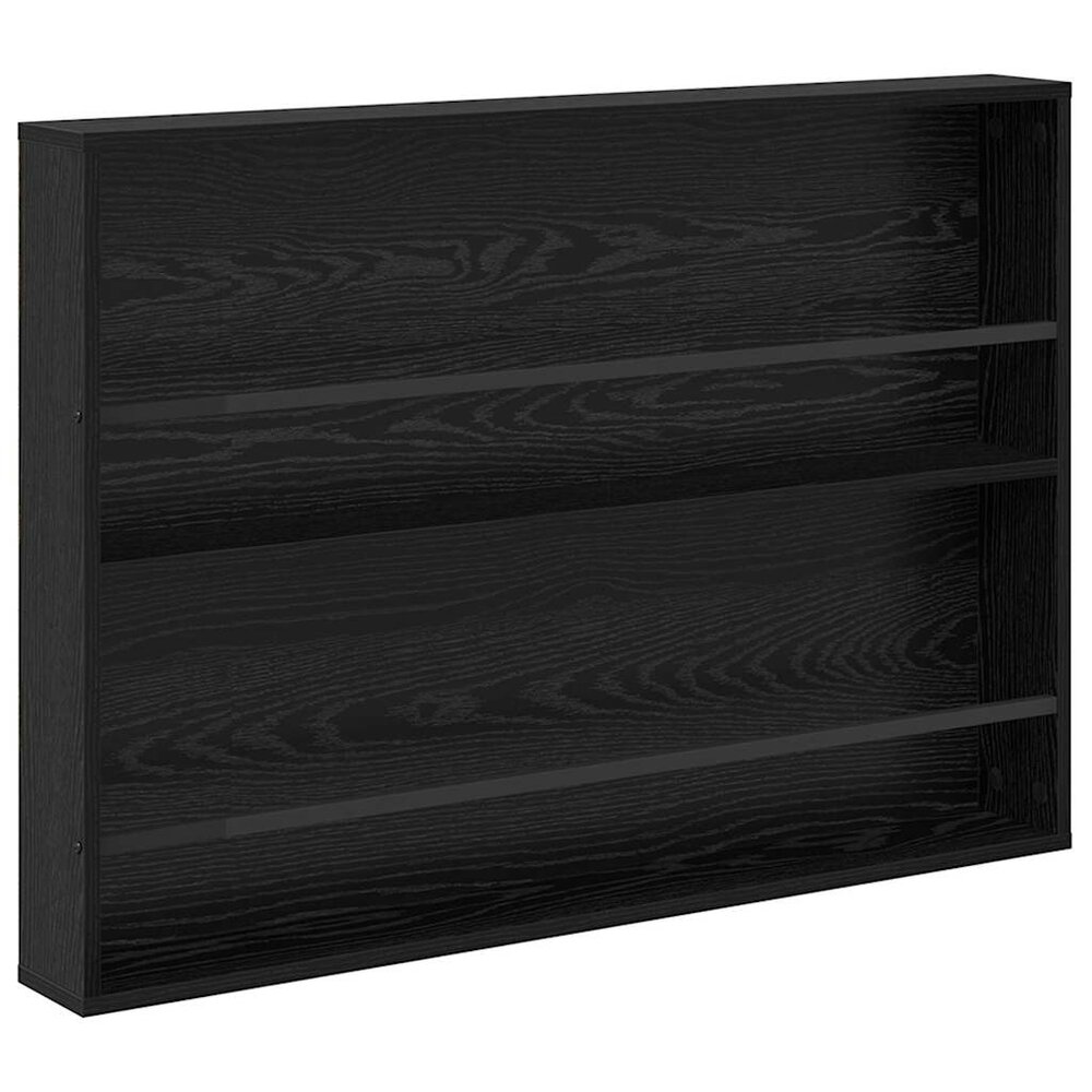 Tijdschrift wandrek Varia 2 st Zwart Eiken 100 x 12 x 70 cm