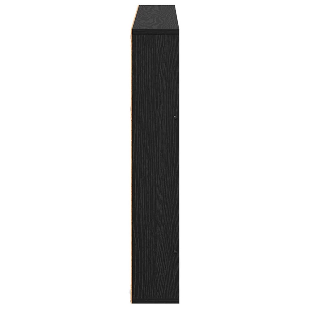 Tijdschrift wandrek Varia 2 st Zwart Eiken 100 x 12 x 70 cm