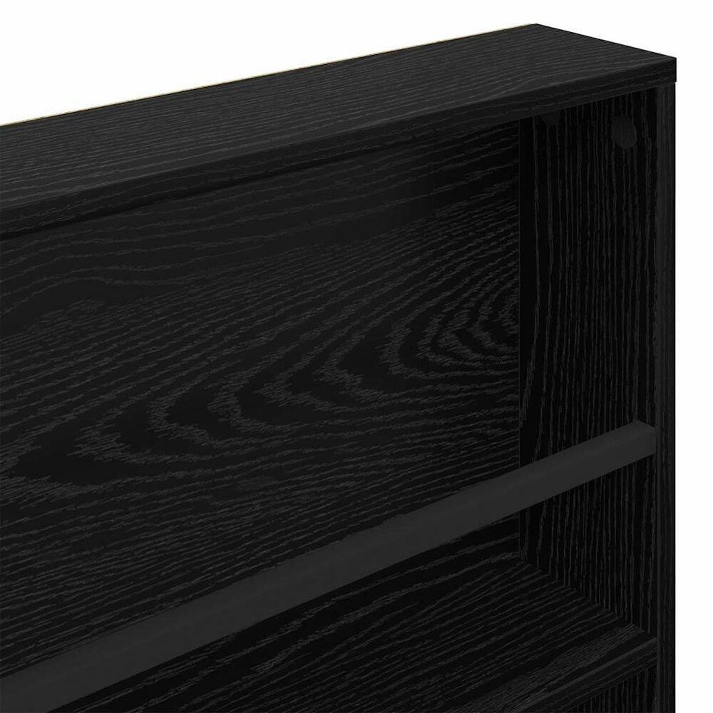 Tijdschrift wandrek Varia 2 st Zwart Eiken 100 x 12 x 70 cm