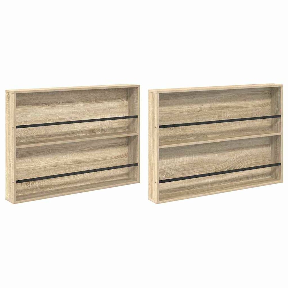 Tijdschrift wandrek Varia 2 st Sonoma Eiken 100 x 12 x 70 cm 
