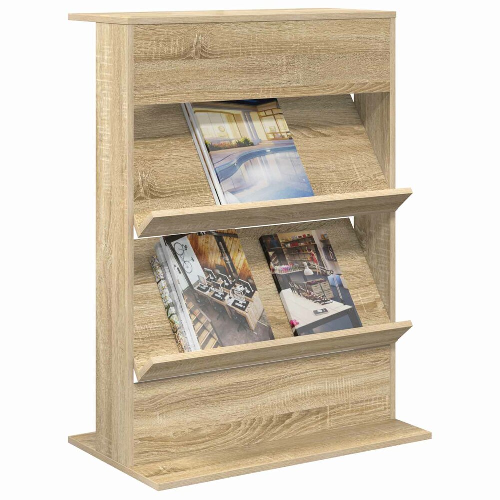 Tijdschrift Rek Magazine Sonoma Eiken 70 x 41 x 96 cm Bewerkt hout