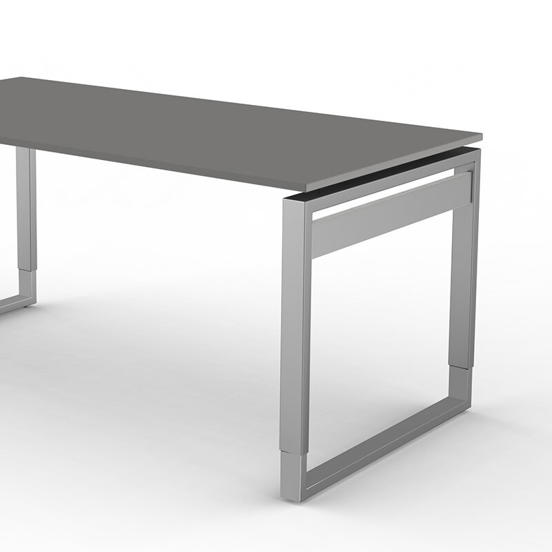 Bureau Workspace 160cm grijs hoogte verstelbaar detail