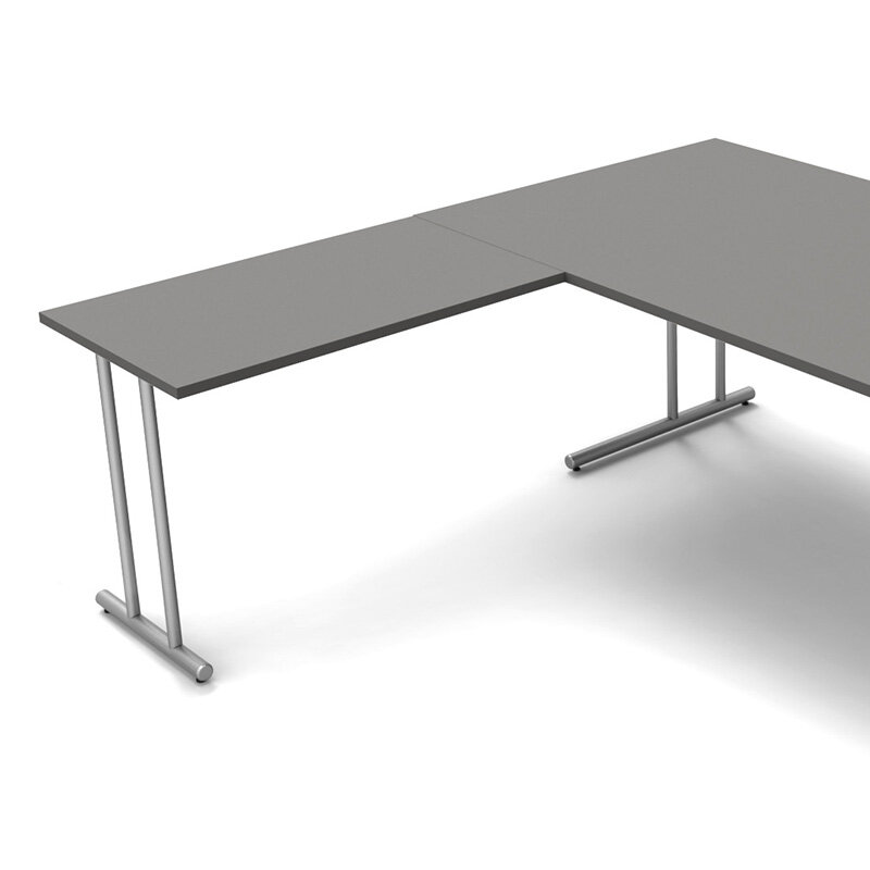 Kerkmann - Hoekbureau Profi grijs 200cm detail