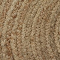 Vloerkleed rond 120 cm gevlochten jute
