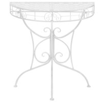 Wandtafel Rococo half rond 72x36x74 cm metaal zilver