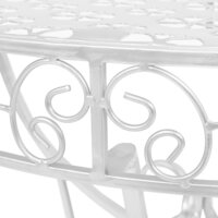 Wandtafel Rococo half rond 72x36x74 cm metaal zilver