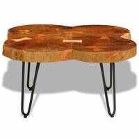 Bijzettafel 4 boomstammen 35 cm massief hout