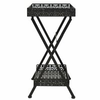 Meubelen-Online - Theetafel vintage stijl inklapbaar 58x35x72 cm metaal zwart