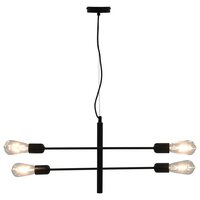 Meubelen-Online- Hanglamp Stylo met Led lampen 2 W E27 zwart