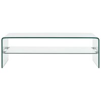 Meubelen-Online - Salontafel Phenix 98x45x31 cm gehard glas transparant