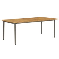 Meubelen-Online - Tuintafel Design 200x100x72 cm massief acaciahout en staal