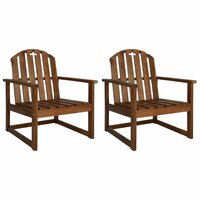 Meubelen-Online - Tuinstoel Marco set 2 st massief acaciahout