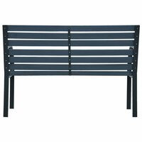 Meubelen-Online - Tuinbank Marcel 120 cm hout grijs met metaal