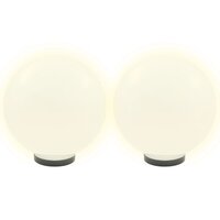Meubelen-Online - Tuinlampen LED-bollampen 2 st rond 30 cm PMMA