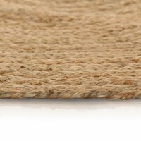 Meubelen-Online - Vloerkleed rond 150 cm gevlochten jute naturel