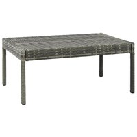 Meubelen-Online - Loungeset Mireille met kussens poly rattan grijs