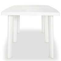 Meubelen-Online - Tuintafel Arno 210x96x72 cm kunststof wit