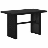 Meubelen-Online - Loungeset Dining met kussens poly rattan zwart