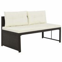Meubelen-Online - Loungeset Compact dining poly rattan bruin