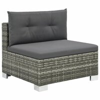 Meubelen-Online - Loungeset Madeira met kussens poly rattan grijs