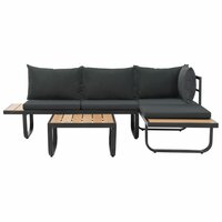 Meubelen-Online - Loungeset Nivo 2-delig met kussens aluminium HKC