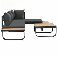 Meubelen-Online - Loungeset Nivo 2-delig met kussens aluminium HKC