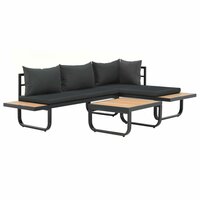 Meubelen-Online - Loungeset Nivo 2-delig met kussens aluminium HKC