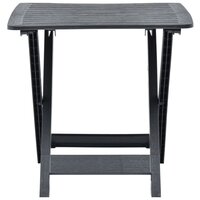 Meubelen-Online - Tuintafel Timo inklapbaar 79x72x70 cm kunststof antraciet