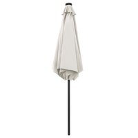 Meubelen-Online - Parasol met LED-verlichting en aluminium paal 270 cm zandwit