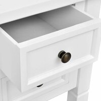Meubelen-Online - Bureau Versailles hout met 5 lades wit