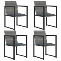 Tuinset Giardino met kussens poly rattan grijs
