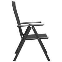 Tuinstoelen Maris set 4 st poly rattan zwart