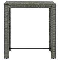 Bartafel Ramir 100x60,5x110,5 cm poly rattan grijs