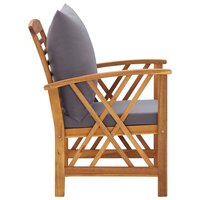 Tuinstoelen Mindy met kussens 2 st massief acaciahout