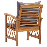 Tuinstoelen Mindy met kussens 2 st massief acaciahout